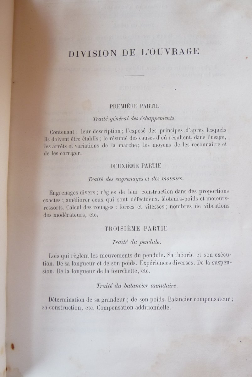 Treaty Of Watchmaking By Claudius Saunier, Second Edition From 1875.-photo-3