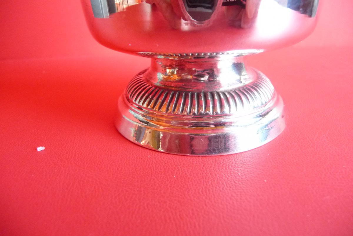 Timpani Piédouche, First Empire Period, In Sterling Silver, Goldsmith Hallmark Vib Under Star.-photo-3