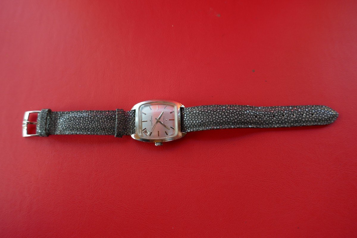 Men's Bracelet Watch (zenith-respirator) In Steel, From The 70s.-photo-1