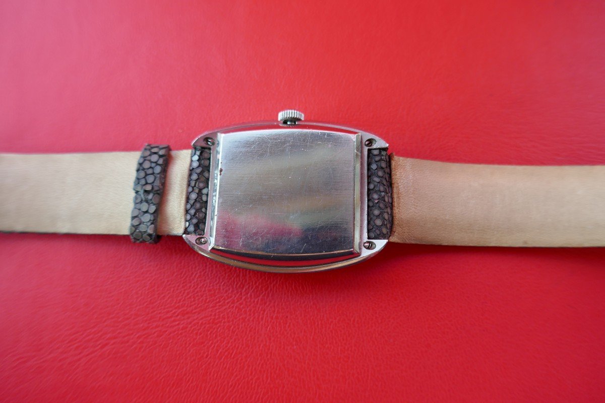 Men's Bracelet Watch (zenith-respirator) In Steel, From The 70s.-photo-2