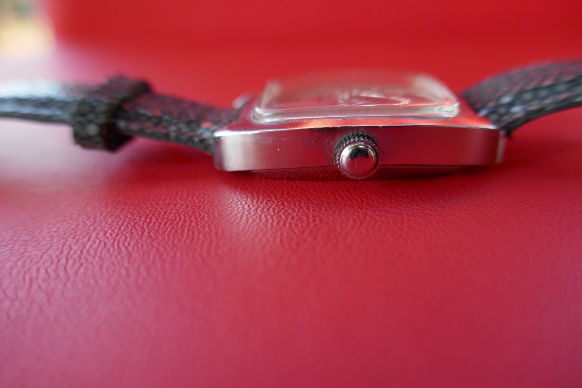 Men's Bracelet Watch (zenith-respirator) In Steel, From The 70s.-photo-3