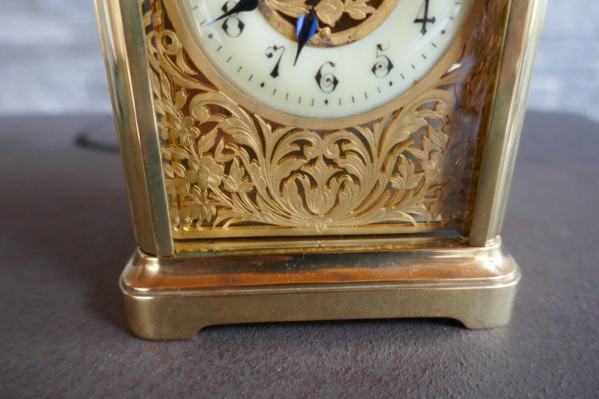 Officer Or Travel Clock, Art Nouveau Period.-photo-2