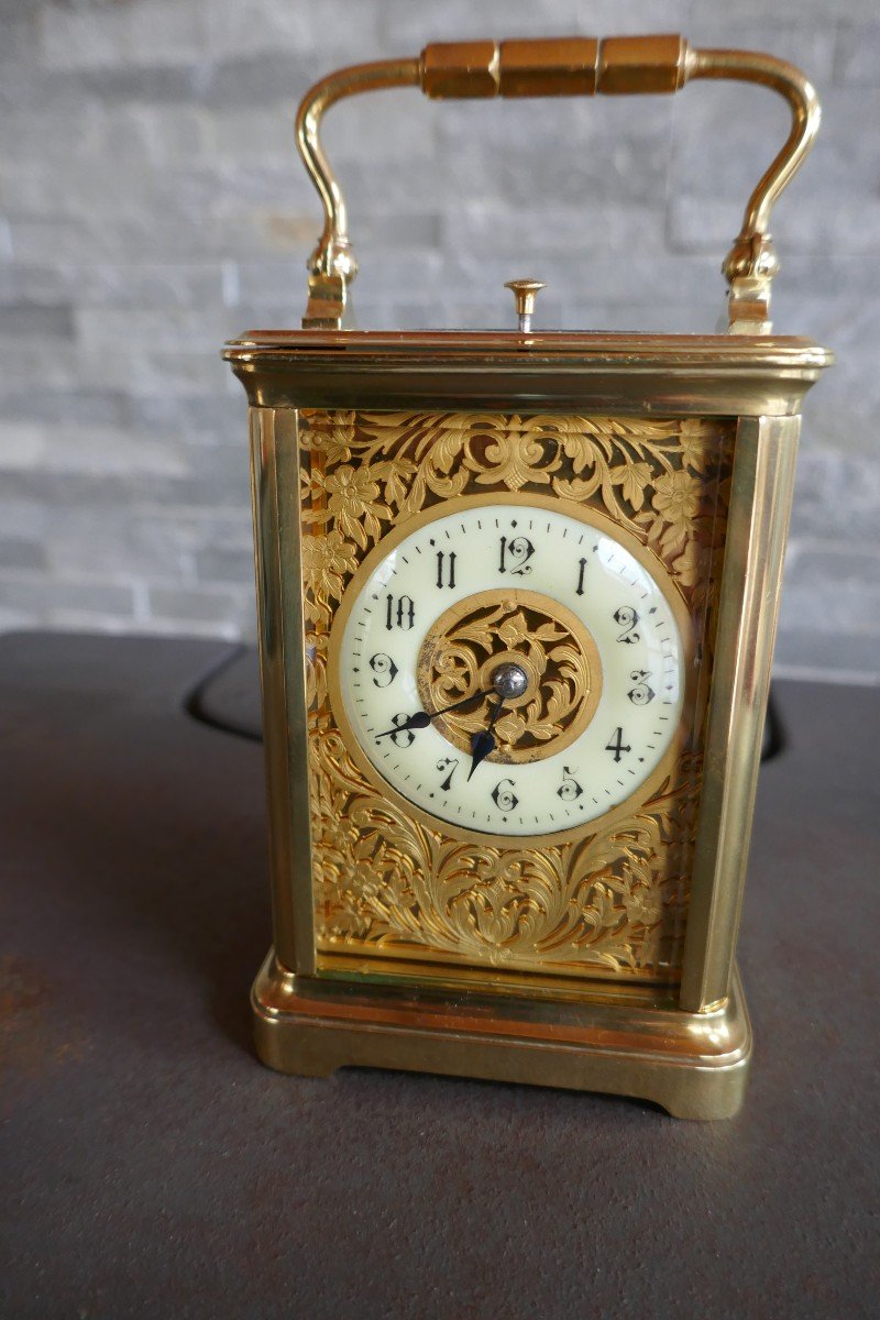 Officer Or Travel Clock, Art Nouveau Period.