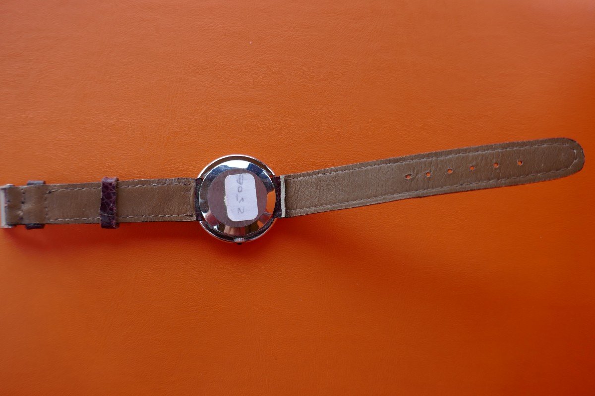 Alain Chaumet: Montre Bracelet Bicolore Des Années 70 , Neuve De Stock-photo-3