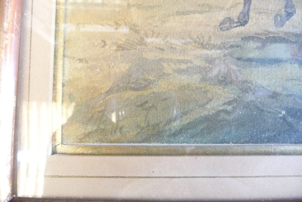 (charles De Luna), Watercolor: Charge Of Carabinieri, July Monarchy (1855)-photo-1