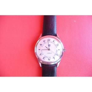 Lip: Men's Lip Steel Bracelet Watch (after Sales Service) New Condition, Circa 1965.