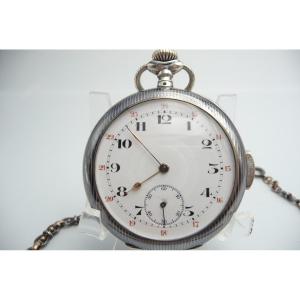 Superb Niellé Silver Watch, Signed (servan In Bordeaux) Circa 1900 ( Minutes Répétition)