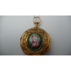 Berthoud: Montre en or émaillée, d'époque Louis XVI, de (Berthoud à Paris), vers 1780.