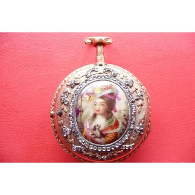 Louis XVI Enamelled Gold Watch, With Ringtone From Quarters