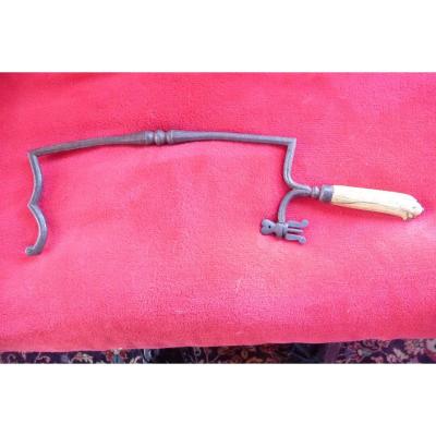 Surgeon Saw Wrought Iron, Ivory Handle Early Eighteenth