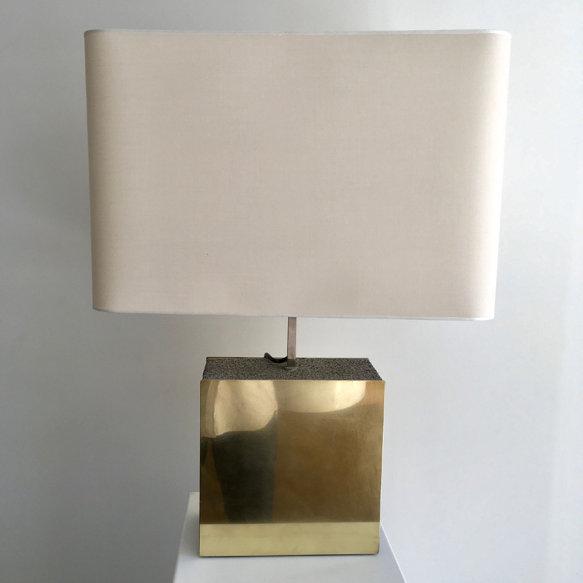 Table Lamp With Brass And Concrete Base-photo-4