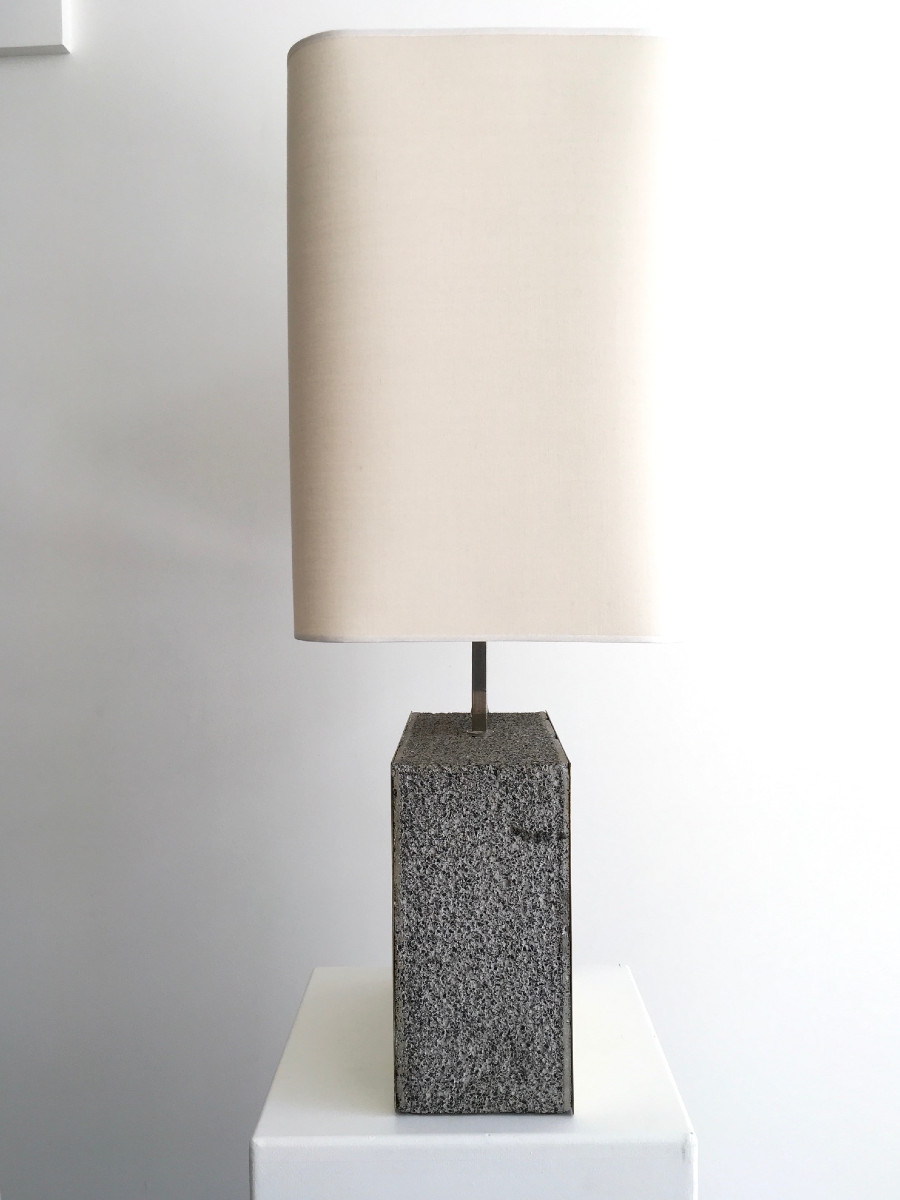 Table Lamp With Brass And Concrete Base-photo-2