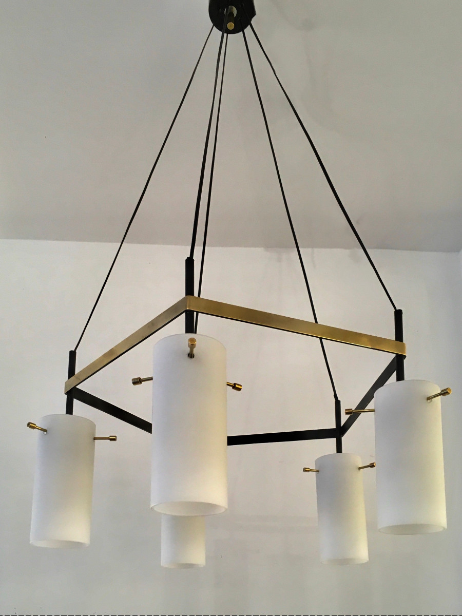 Italian 5-light Chandelier From The 1950s-photo-2