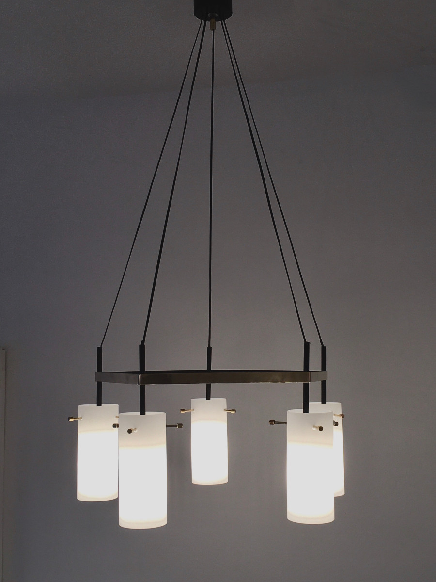 Italian 5-light Chandelier From The 1950s-photo-3
