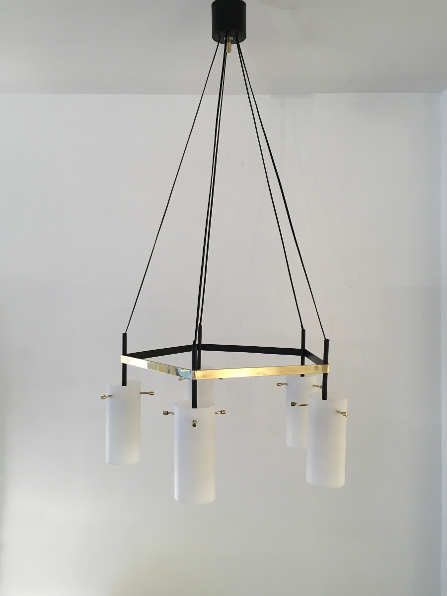 Italian 5-light Chandelier From The 1950s-photo-1