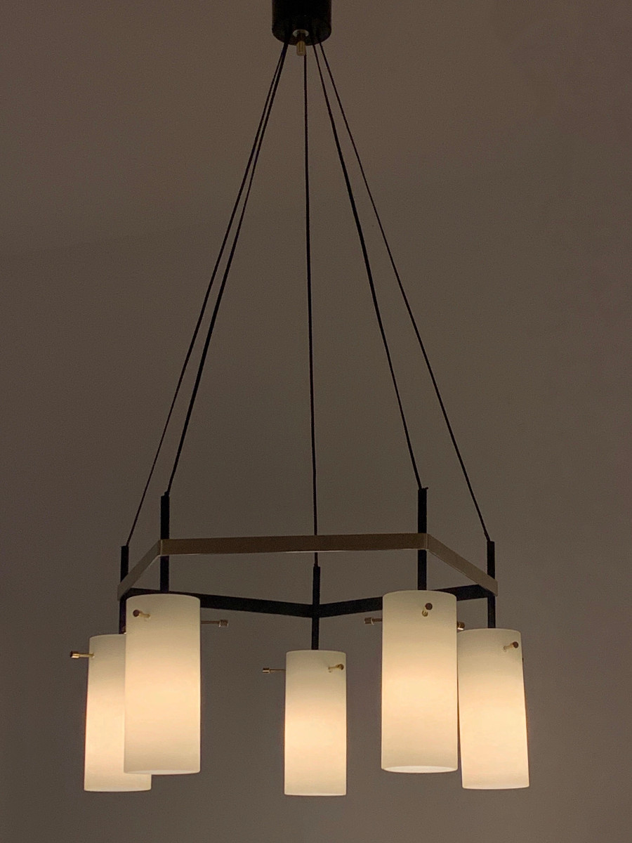 Italian 5-light Chandelier From The 1950s