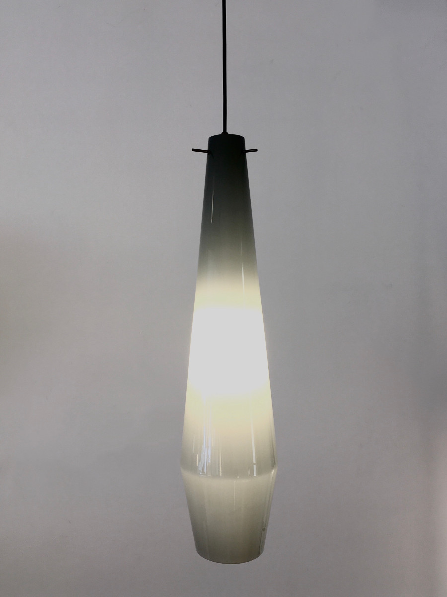 Stilnovo Opaline Gray Pendant Light In Murano