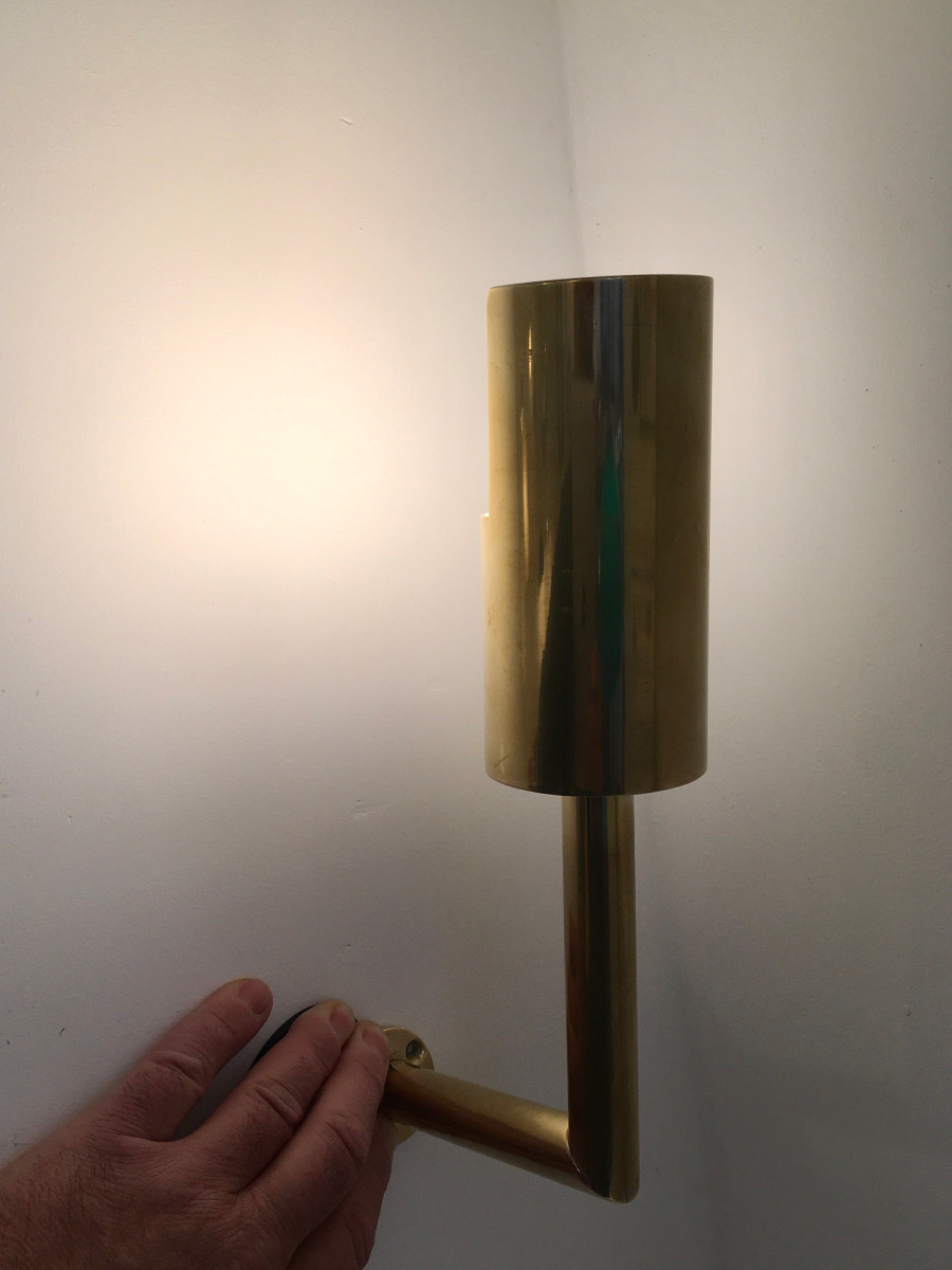 Pair Of Brass Sconces