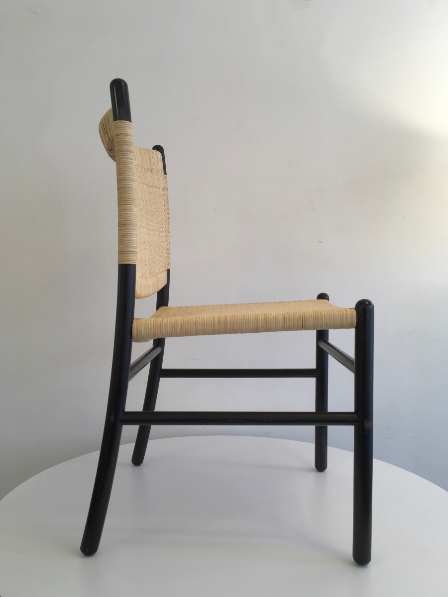 Paire chaises M114, Gianfranco Frattini pour Cassina 1962-photo-3