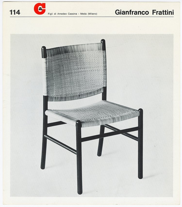 Paire chaises M114, Gianfranco Frattini pour Cassina 1962-photo-6