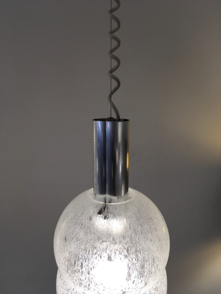 “bilobo” Pendant Light In Murano Glass, Tobia Scarpa Flos 1963-photo-3