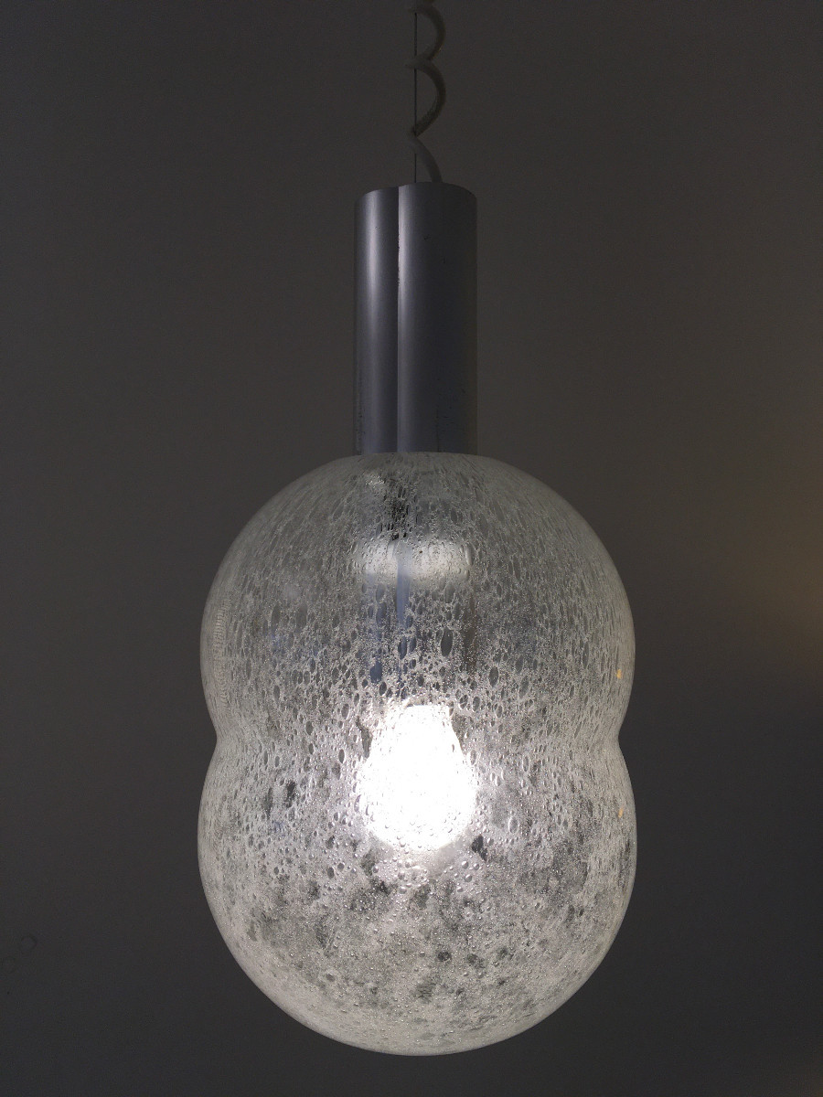 “bilobo” Pendant Light In Murano Glass, Tobia Scarpa Flos 1963