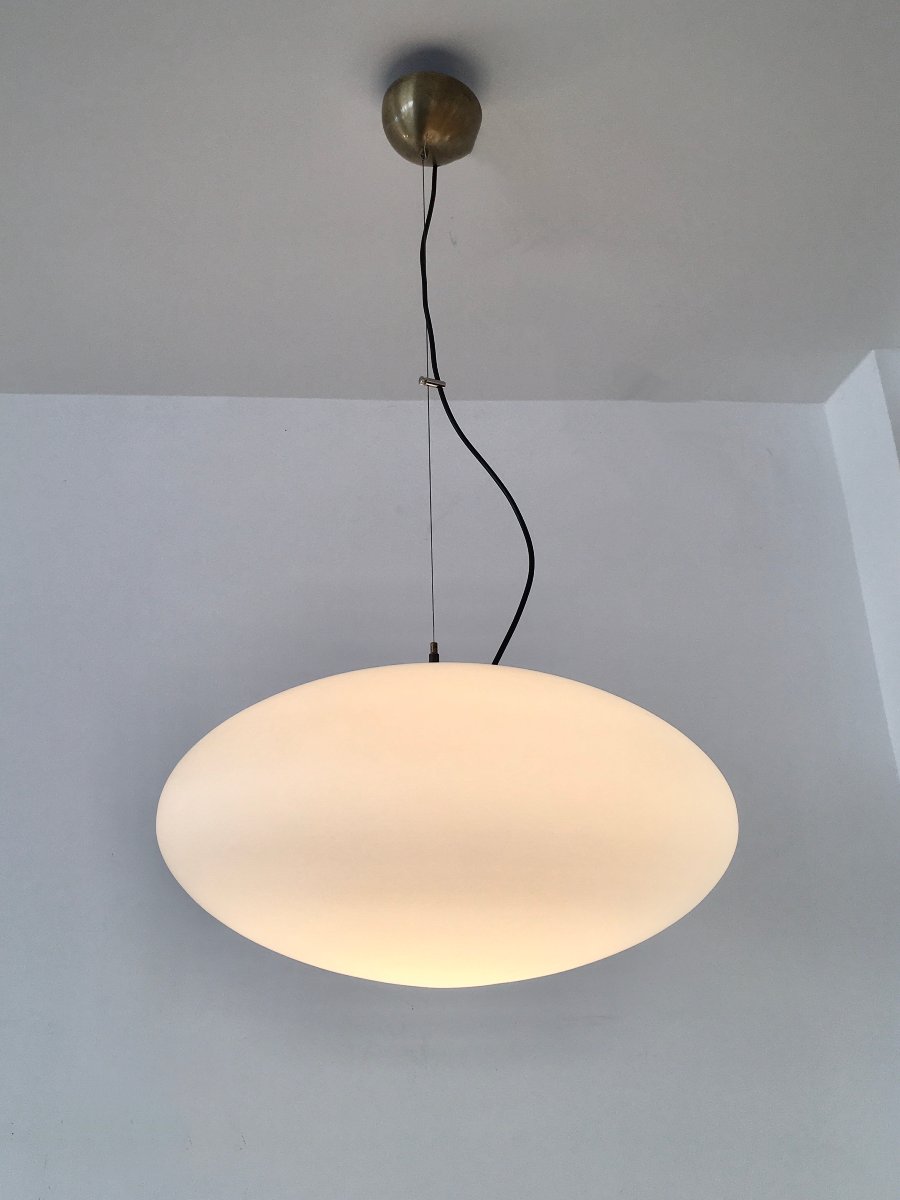 Large Stilnovo "ufo" Pendant Lamp From The Late 1950s-photo-2