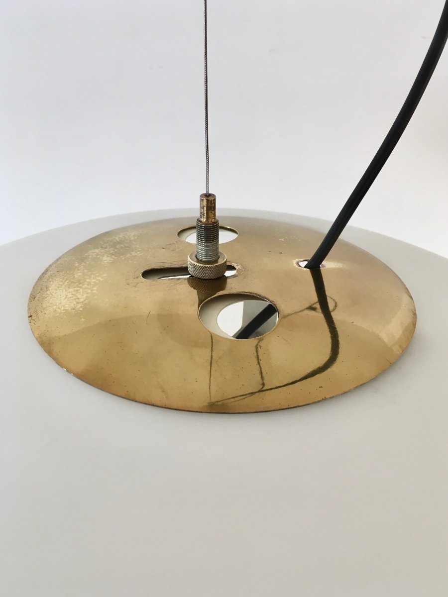 Large Stilnovo "ufo" Pendant Lamp From The Late 1950s-photo-2