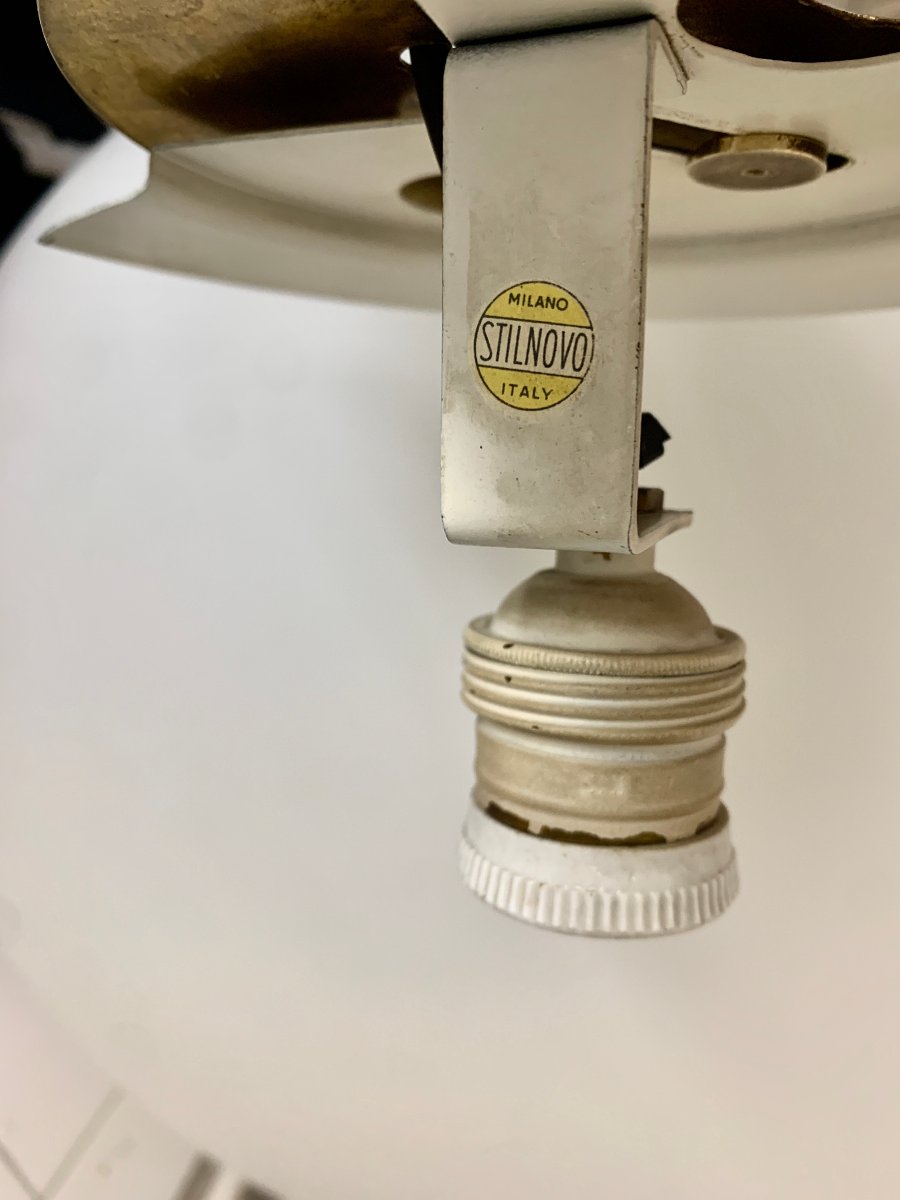 Large Stilnovo "ufo" Pendant Lamp From The Late 1950s-photo-3