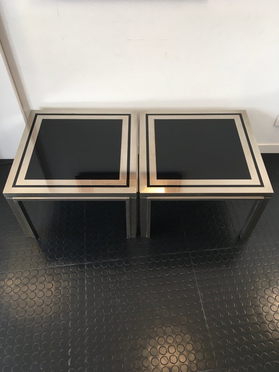 Paire de tables d'appoint, édition Liwan's Rome 70'