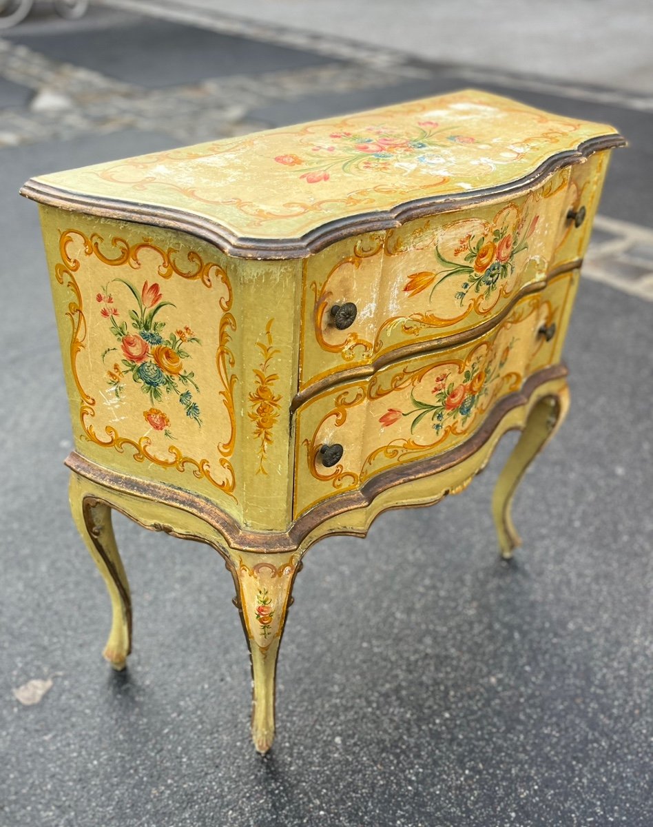 Lacquered Commode With Mirror, 20th Century-photo-4