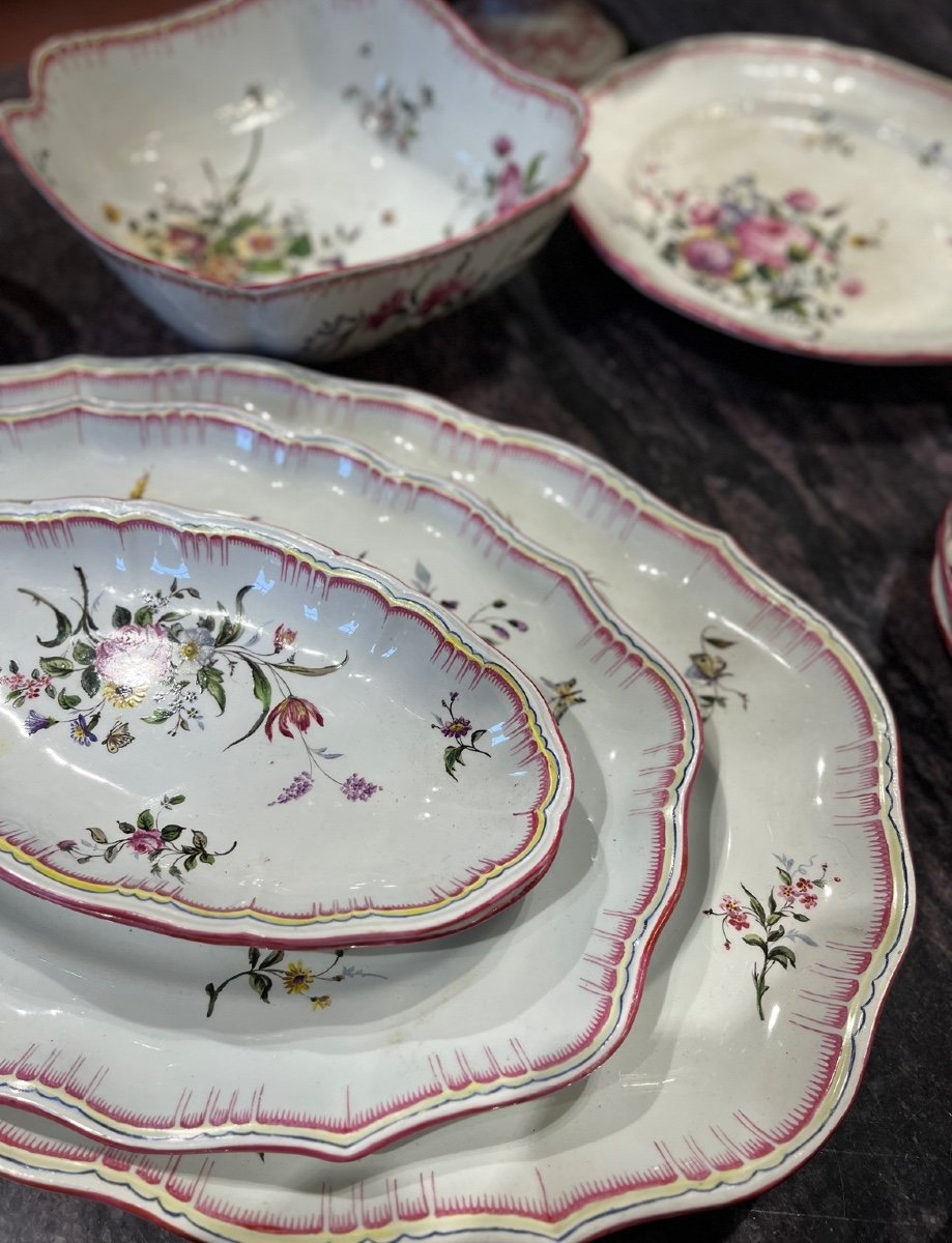 Earthenware Table Service From Lunéville Keller & Guérin, France 20th Century -photo-3
