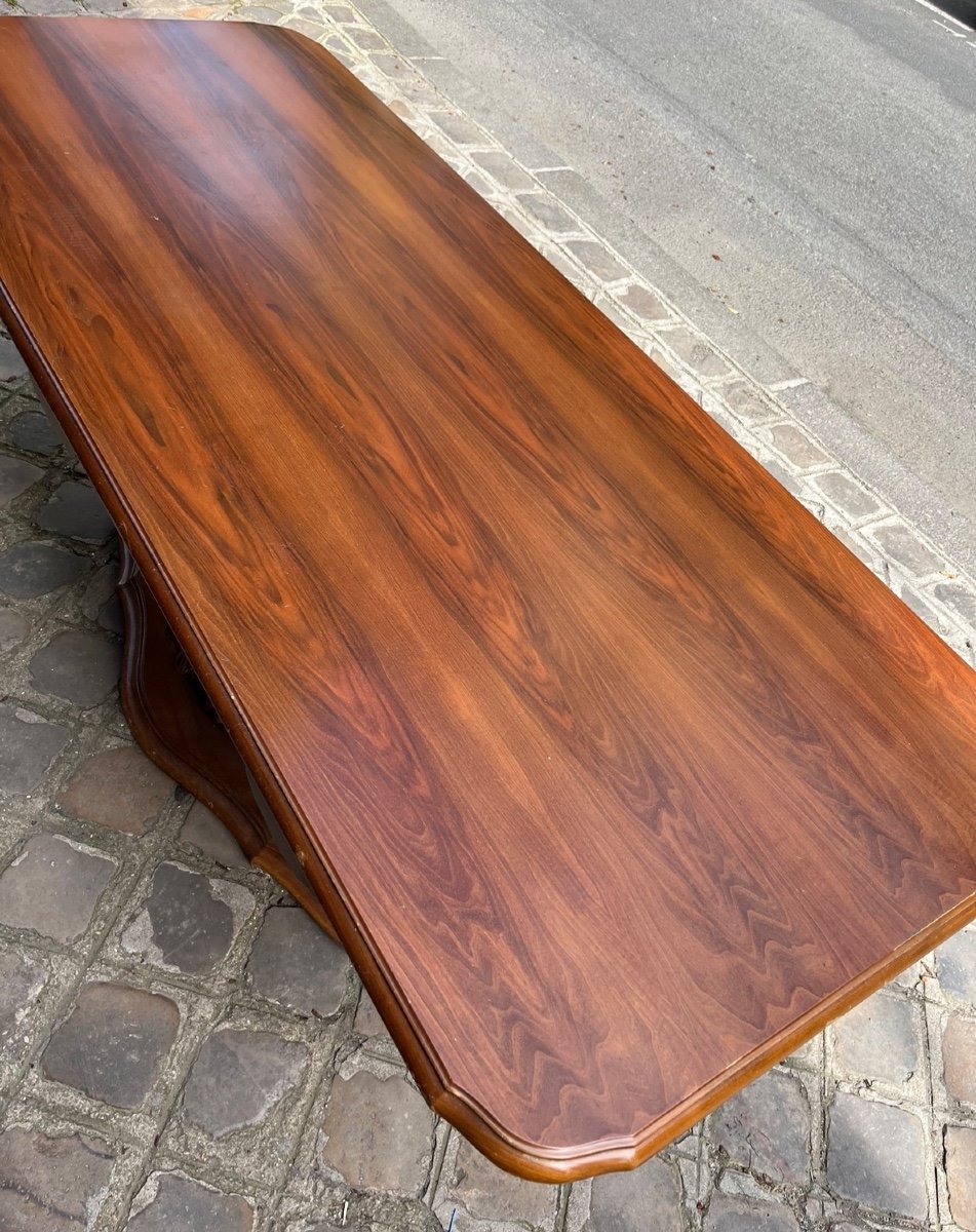 Grande Table de salle à Manger Italienne Sur Un Pied Richement Décoré, XXe Siècle -photo-3
