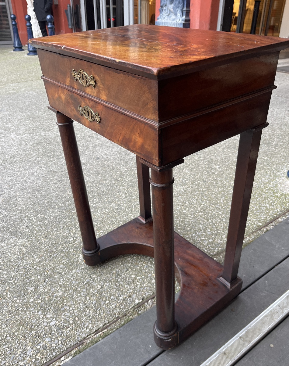 Empire Period Mahogany Dressing Table With Writing Desk -photo-3