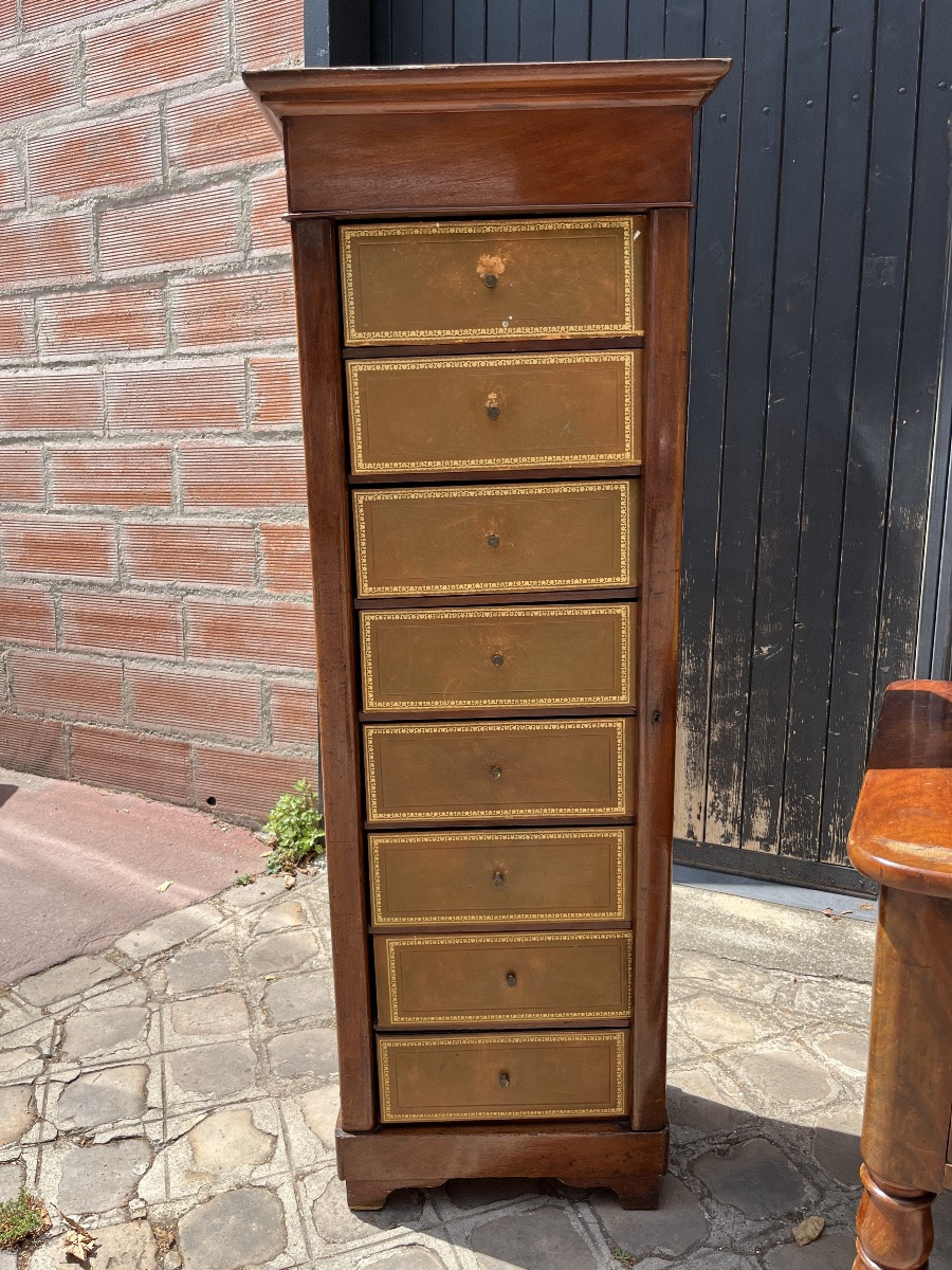 Desk And Chest Of Drawers, Restoration Period, Circa 1840-photo-4