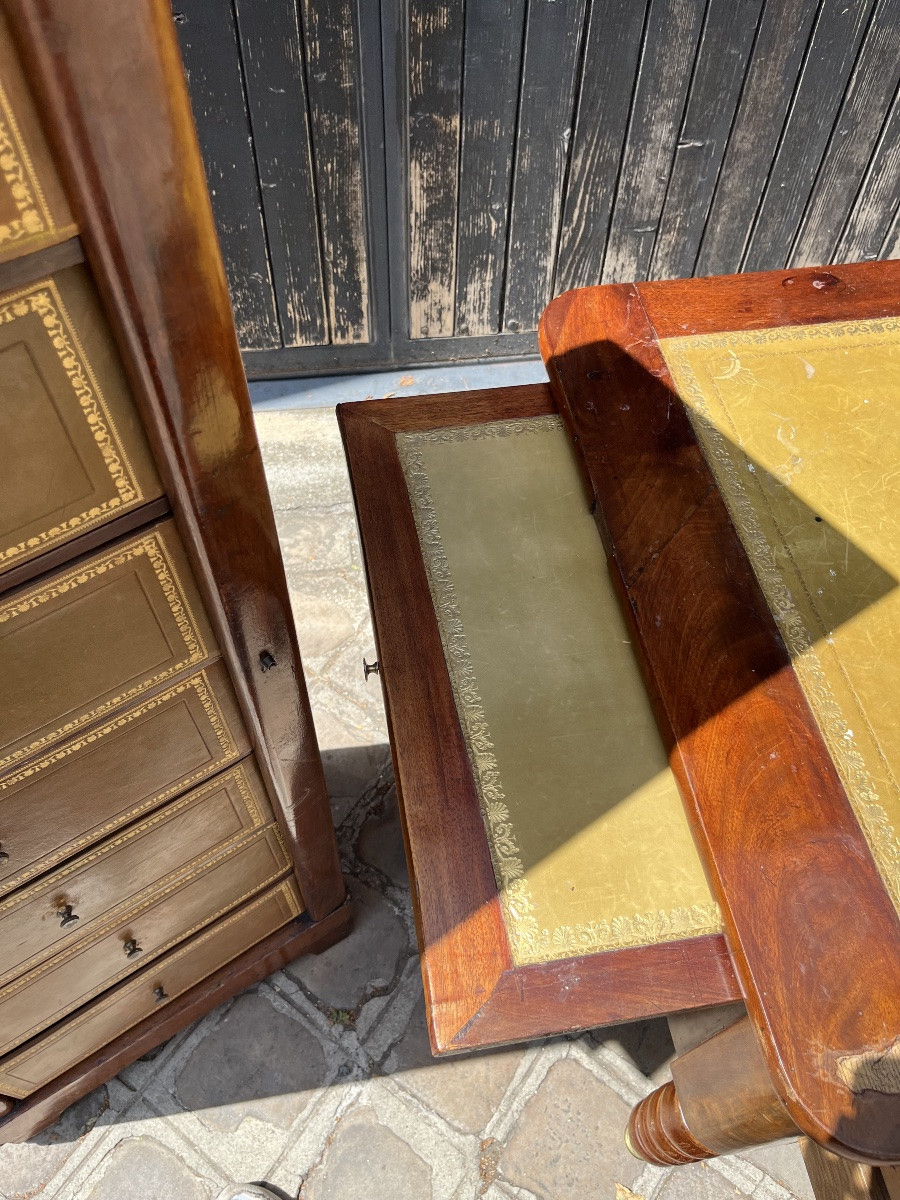 Desk And Chest Of Drawers, Restoration Period, Circa 1840-photo-1