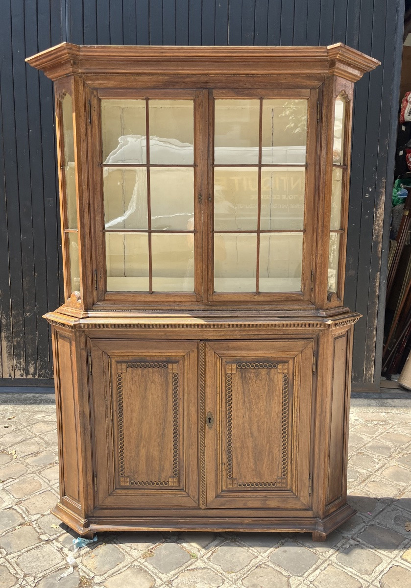 Buffet-vitrine hollandais, fin XVIIIe – début XIXe siècle-photo-2