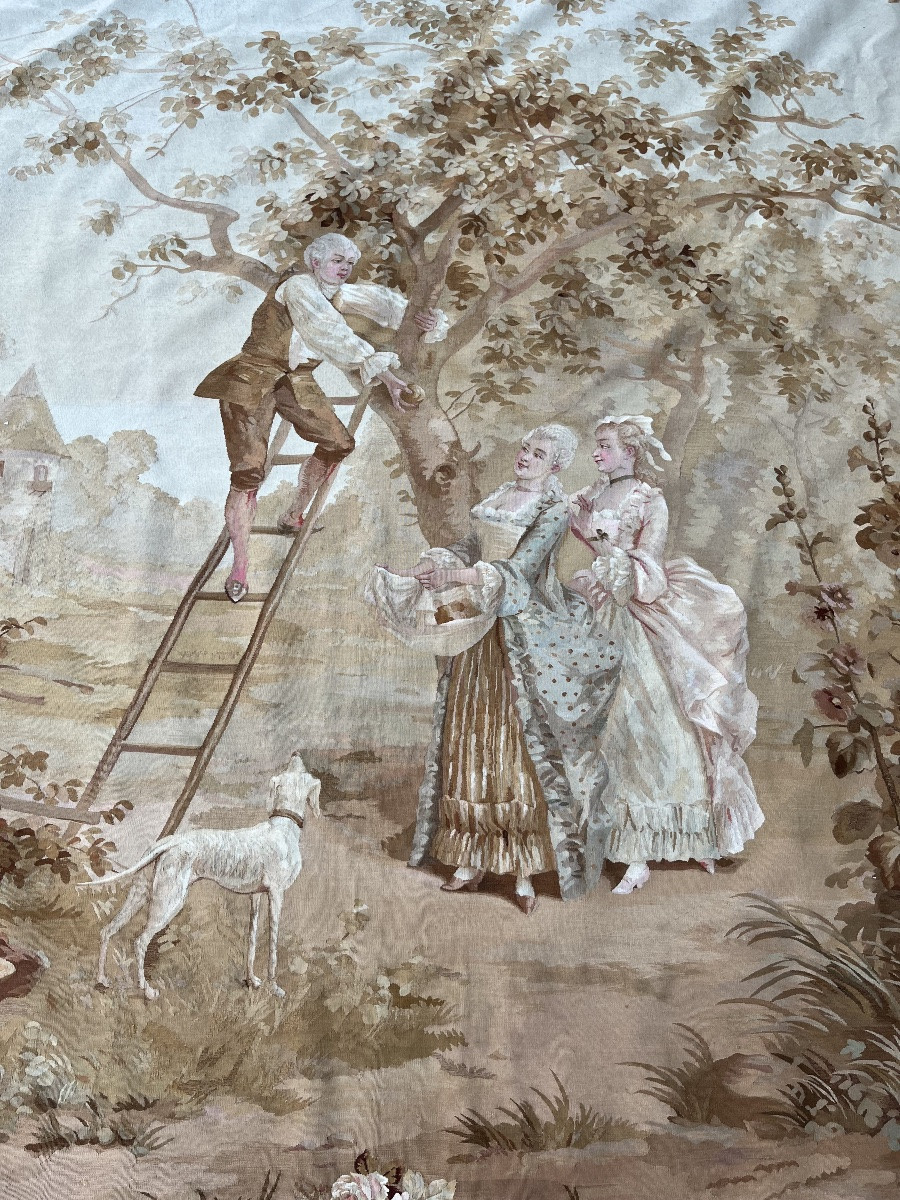 Grande tapisserie d’Aubusson, fin XIXe siècle-photo-2