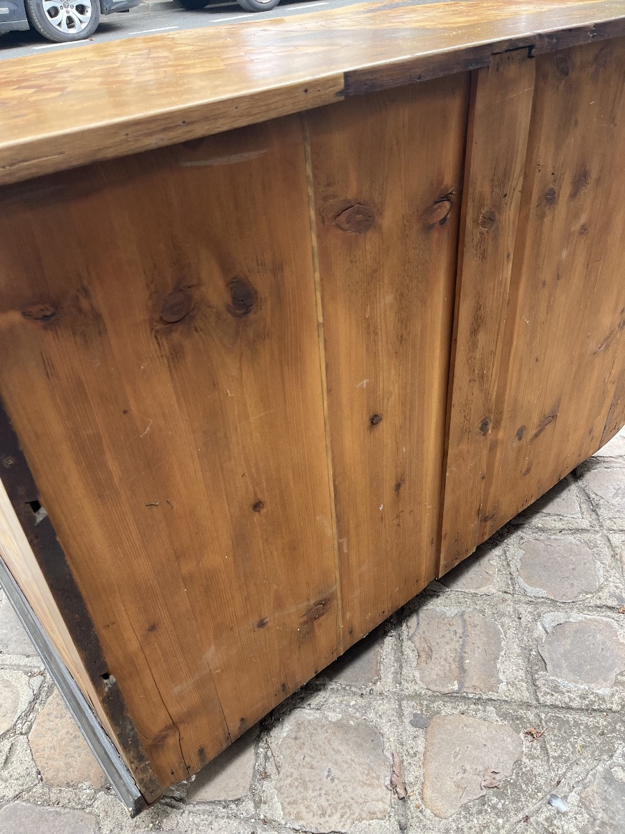 Commode galbée à pans coupés, XVIIIe siècle-photo-3