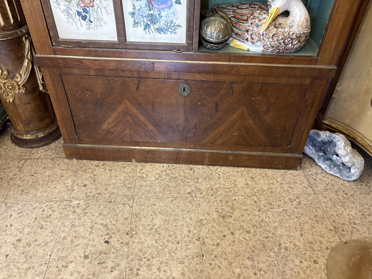 Pair Of Walnut Bookcases Or Shelves, Early 19th Century, Italy -photo-3