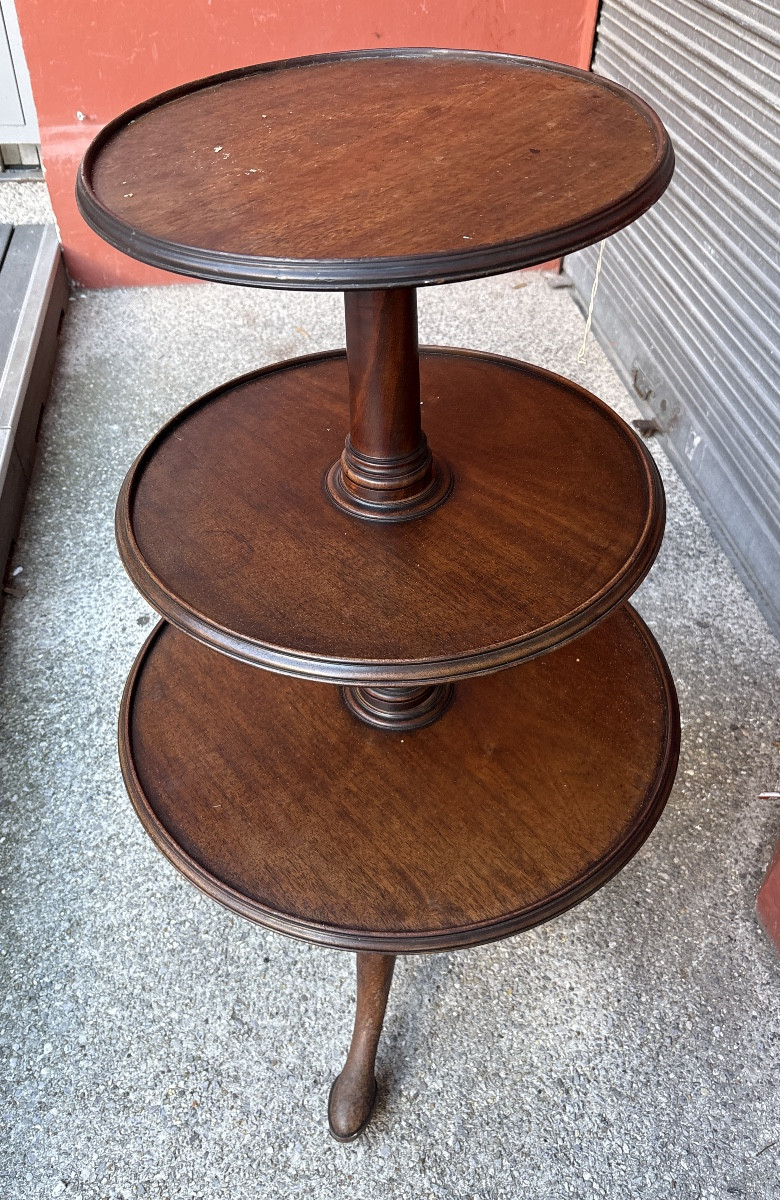 Solid Mahogany Mute Servant On Tripod Casters -photo-2