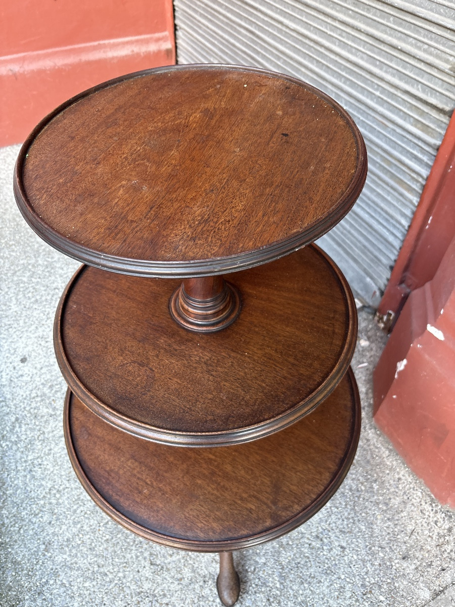 Solid Mahogany Mute Servant On Tripod Casters -photo-4