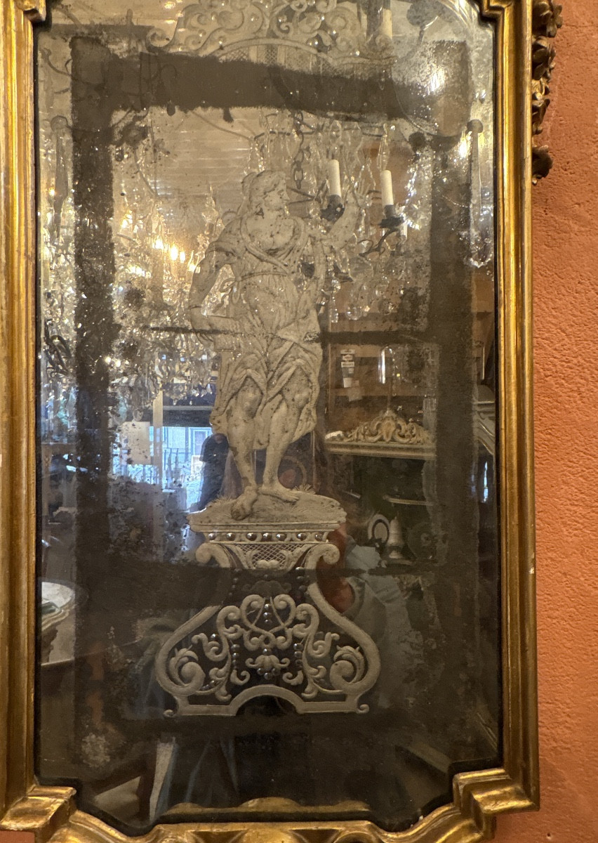 Pair Of Venetian Mirrors Decorated With Figures, 19th Century -photo-4