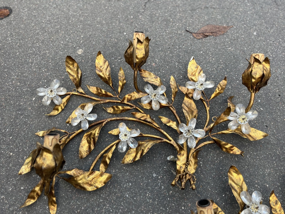 Paire d’appliques murales, Italie, années 60-photo-3