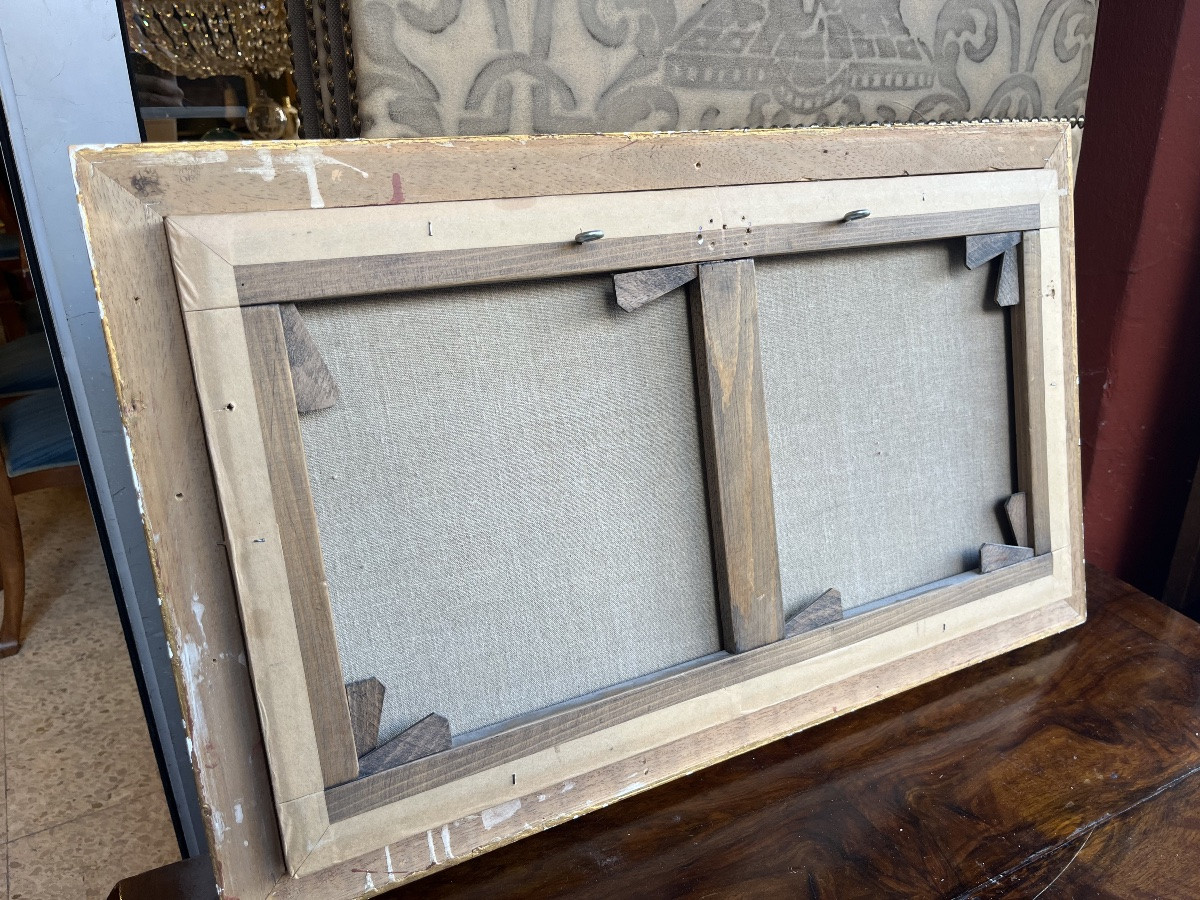 Paysage hollandais, huile sur toile, XIXe siècle-photo-4