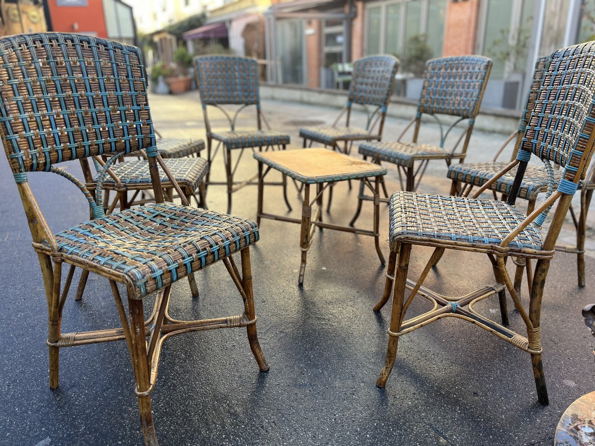 Rattan Garden Furniture, 19th Century-photo-4