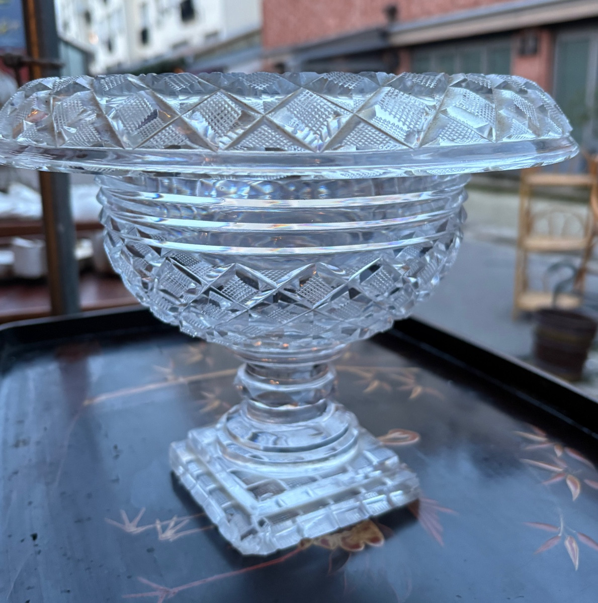 Coupe en cristal taillé début XIX EME  