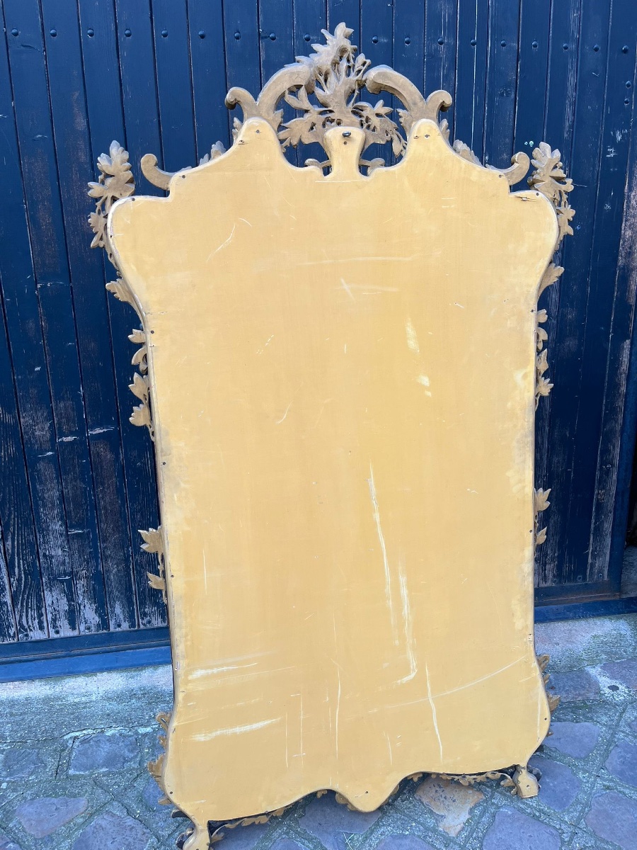 Early 20th Century Provençal Louis XV Style Giltwood Mirror -photo-3