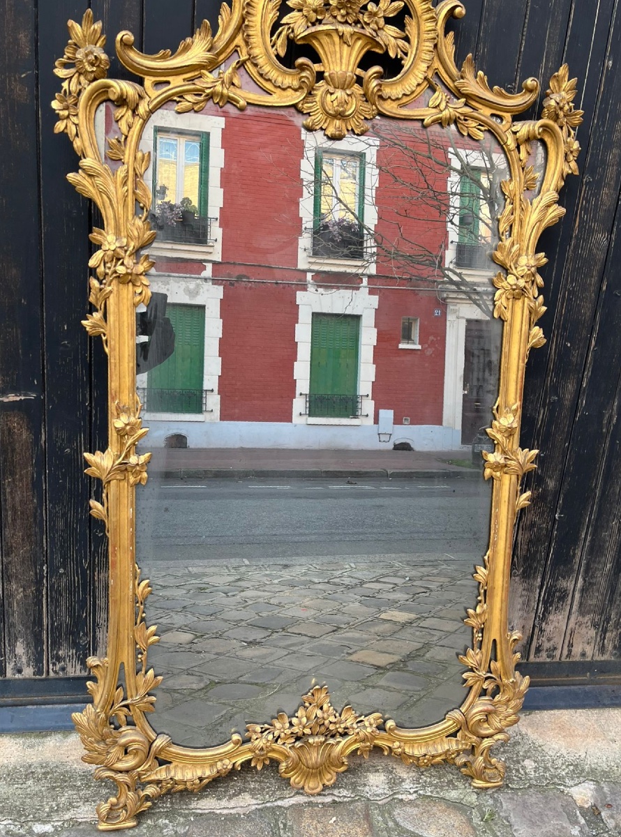 Early 20th Century Provençal Louis XV Style Giltwood Mirror -photo-4