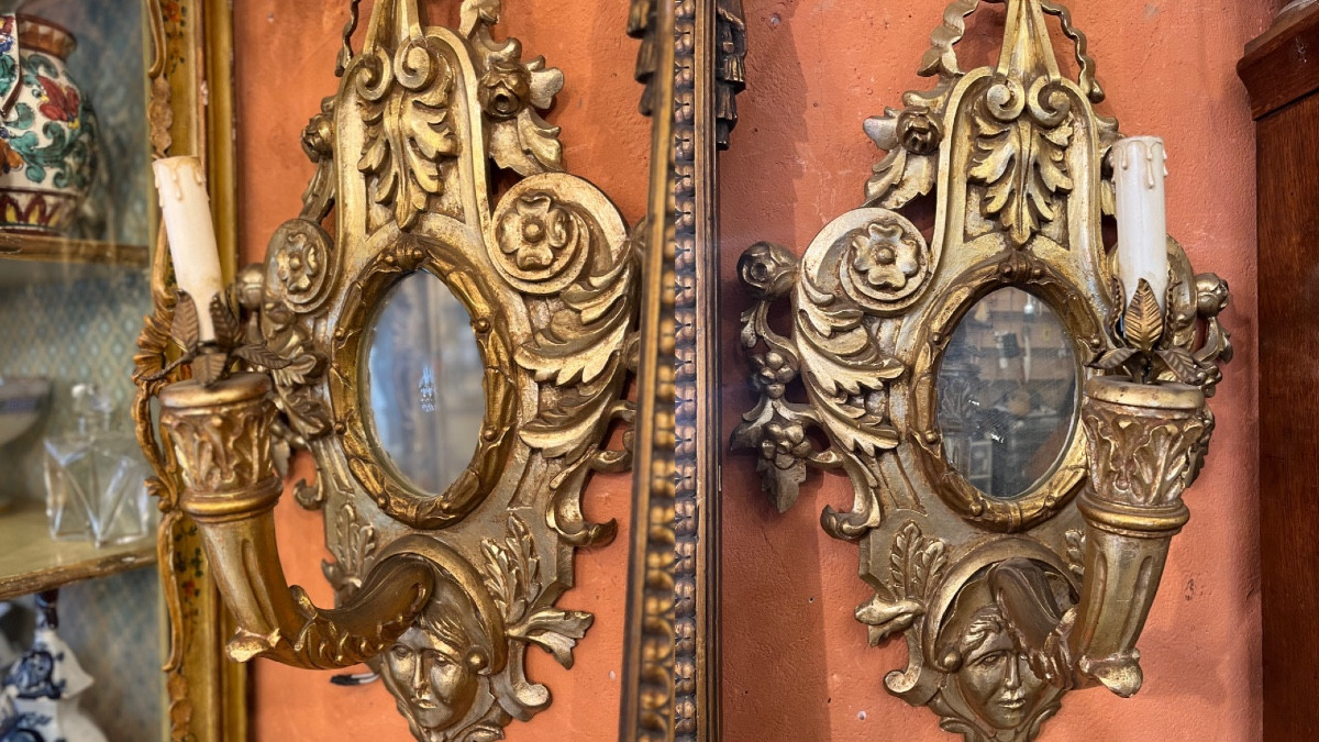 Pair Of Wall Sconces, Early 20th Century